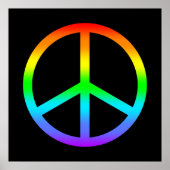 Rainbow Peace Sign Poster (Vorne)