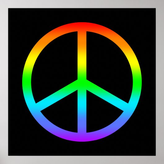 Rainbow Peace Sign Poster (Vorne)