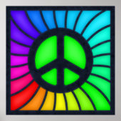 Rainbow Peace Sign Poster (Vorne)