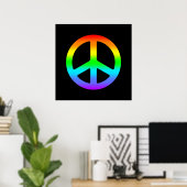 Rainbow Peace Sign Poster (Heimbüro)
