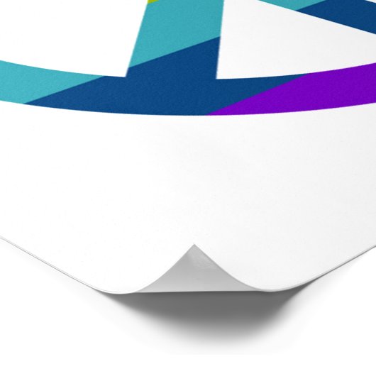 Rainbow Peace Sign Poster (Ecke)