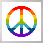Rainbow Peace Sign Poster (Vorne)