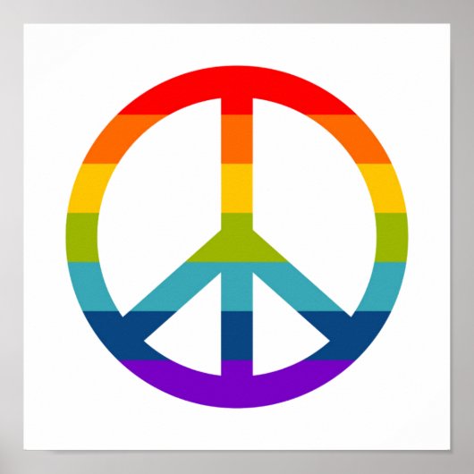Rainbow Peace Sign Poster (Vorne)