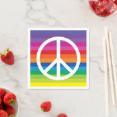 Rainbow Peace Sign Serviette (Beispiel)