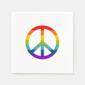 Rainbow Peace Sign Serviette (Vorderseite)