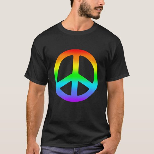 Rainbow Peace Sign Shirt (Vorderseite)