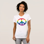 Rainbow Peace Sign T-Shirt (Vorne ganz)