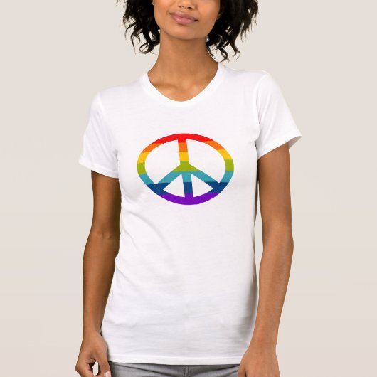 Rainbow Peace Sign T-Shirt (Vorderseite)