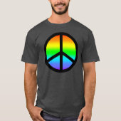Rainbow Peace Sign T - Shirt (Vorderseite)