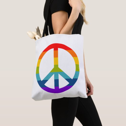 Rainbow Peace Sign Tasche (Von Nahem)