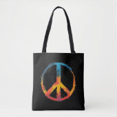 Rainbow Peace Sign Tasche (Vorderseite)