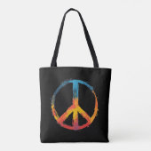 Rainbow Peace Sign Tasche (Rückseite)
