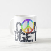 Rainbow Peace Sign Tasse (Vorderseite Links)