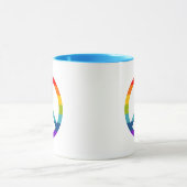 Rainbow Peace Sign Tasse (Zentrum)