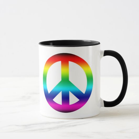 Rainbow Peace Sign Tasse (Rechts)