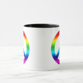 Rainbow Peace Sign Tasse (Zentrum)
