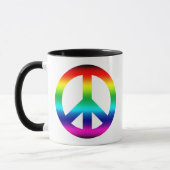 Rainbow Peace Sign Tasse (Links)