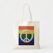Rainbow Peace Sign Tragetasche (Vorne)