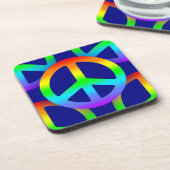 Rainbow Peace Sign Untersetzer (Linke Seite)