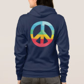Rainbow Peace Sign Women's Hoodie (Rückseite)