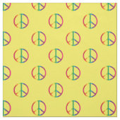 Rainbow Peace Signs Gelb Stoff (Muster)