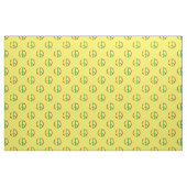 Rainbow Peace Signs Gelb Stoff (Fat Quarter (45,7 x 55,9 cm))