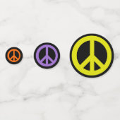 Rainbow Peace Signs Konfetti (Vorderseiten)