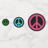 Rainbow Peace Signs Konfetti (Rückseiten)