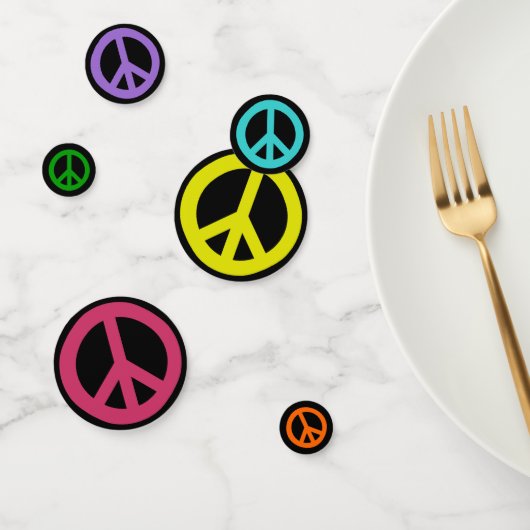 Rainbow Peace Signs Konfetti (Gruppe)
