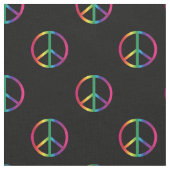 Rainbow Peace Signs Stoff (Nahaufnahme)