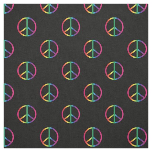 Rainbow Peace Signs Stoff (Muster)