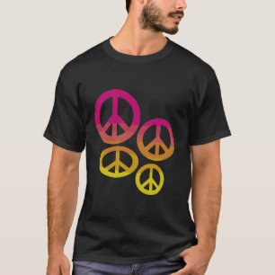 Rainbow Peace Signs T - Shirt