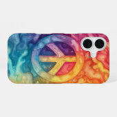 Rainbow Peace Splash Handy Case iPhone 16 Hülle (Rückseite (Horizontal))