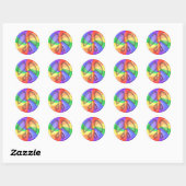Rainbow Peace Sticker (Blatt)