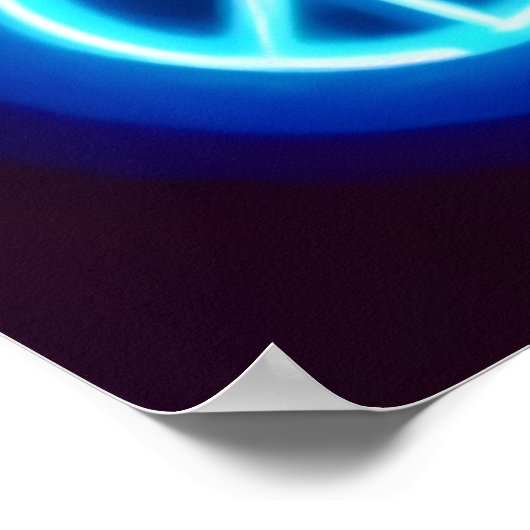 Rainbow Peace Symbol Art Poster (Ecke)