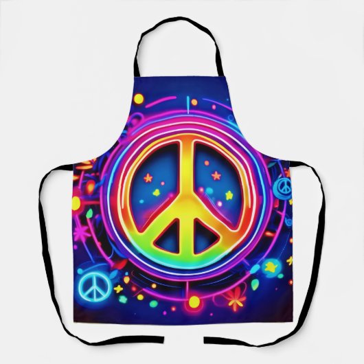 Rainbow Peace Symbol Art Schürze (Vorderseite)