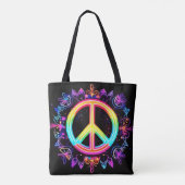 Rainbow Peace Symbol Art Tasche (Rückseite)
