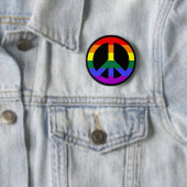 Rainbow Peace Symbol Button (Beispiel)