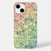 Rainbow Peace Symbol Design Pattern Case-Mate iPhone Hülle (Rückseite)