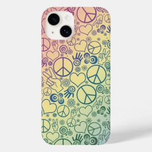 Rainbow Peace Symbol Design Pattern Case-Mate iPhone 14 Hülle
