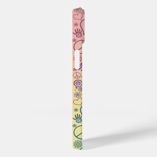 Rainbow Peace Symbol Design Pattern Case-Mate iPhone Hülle (Rückseite / Rechts)