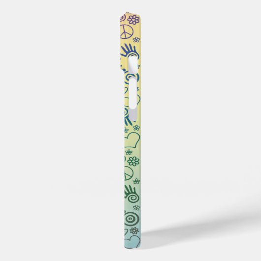 Rainbow Peace Symbol Design Pattern Case-Mate iPhone Hülle (Rückseite / Links)