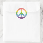 Rainbow Peace Symbol für Frieden und Freiheit Runder Aufkleber (Tasche)
