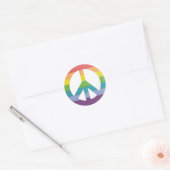 Rainbow Peace Symbol für Frieden und Freiheit Runder Aufkleber (Umschlag)