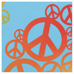 Rainbow Peace Symbol Heart Stoff