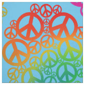 Rainbow Peace Symbol Heart Stoff (Muster)