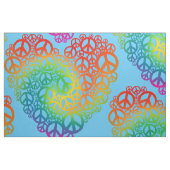 Rainbow Peace Symbol Heart Stoff (Fat Quarter (45,7 x 55,9 cm))