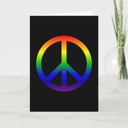 Rainbow Peace Symbol Karte (Vorderseite)