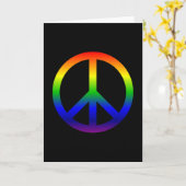 Rainbow Peace Symbol Karte (Gelbe Blume)