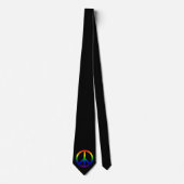 Rainbow Peace Symbol Krawatte (Vorderseite)